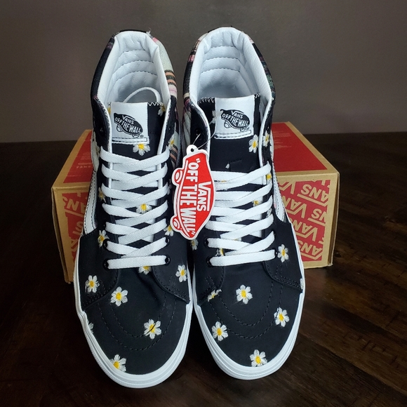 Vans Sk8-Hi Floral Plaid Patchwork Women Size 10, Men Size 8.5 - Picture 4 of 11
